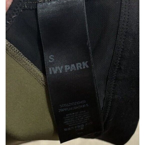 Ivy Park Olive Green Adidas Logo Band Racerback Sports Bra Size Small - Picture 3 of 6